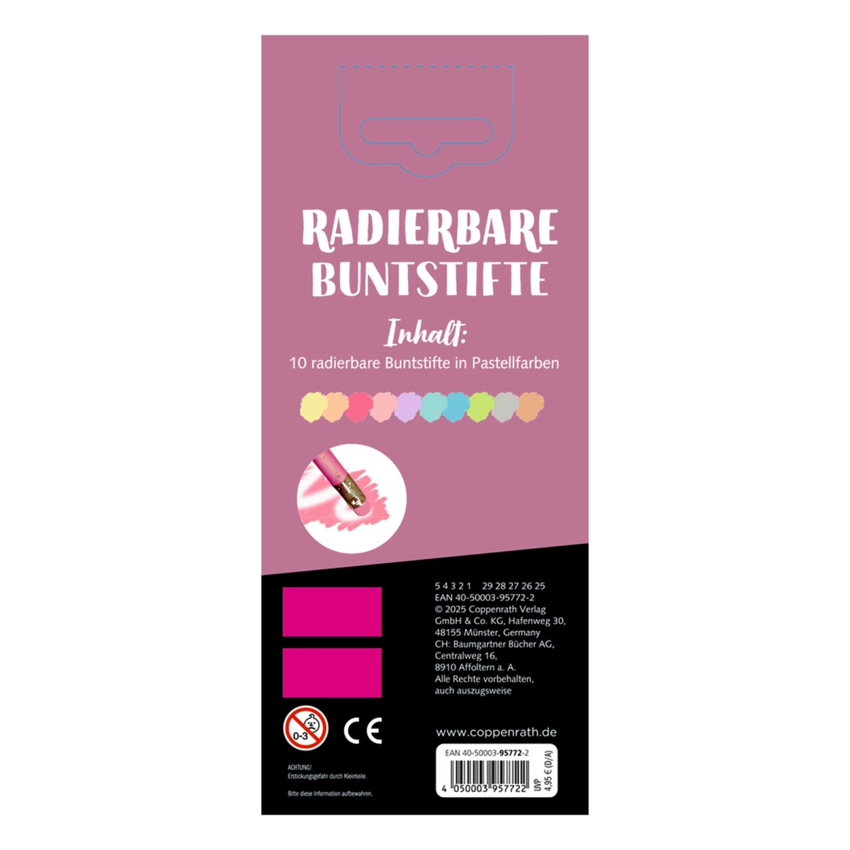Coppenrath 95772 - Die Spiegelburg - 100% selbst gemacht - Radierbare Pastell Buntstifte