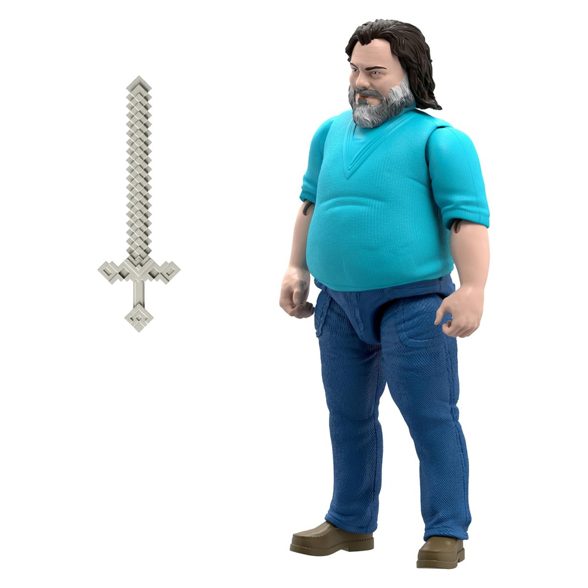 Mattel JGG67 - Minecraft - Movie - Mojang Studios - Steve Actionigur, ca. 30cm, beweglich