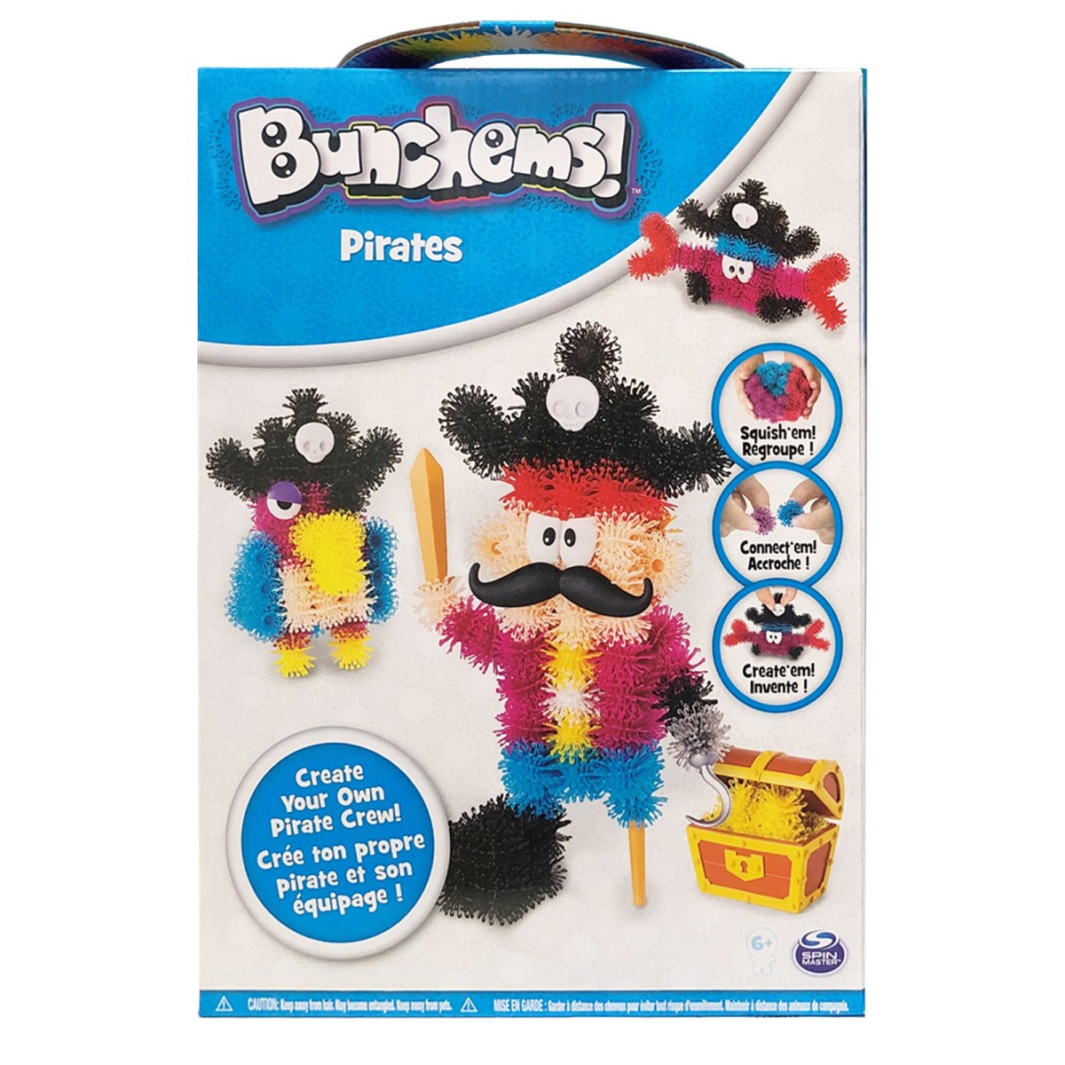 Spin Master 6039994 (20100011) - Bunchems - Klett-Figuren-Set, Formenspaß, Piraten