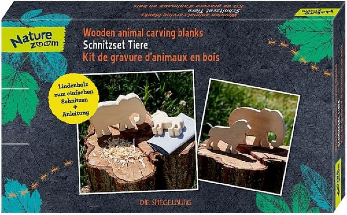 Coppenrath 23128 - Die Spiegelburg - Nature Zoom - Schnitzset Tiere