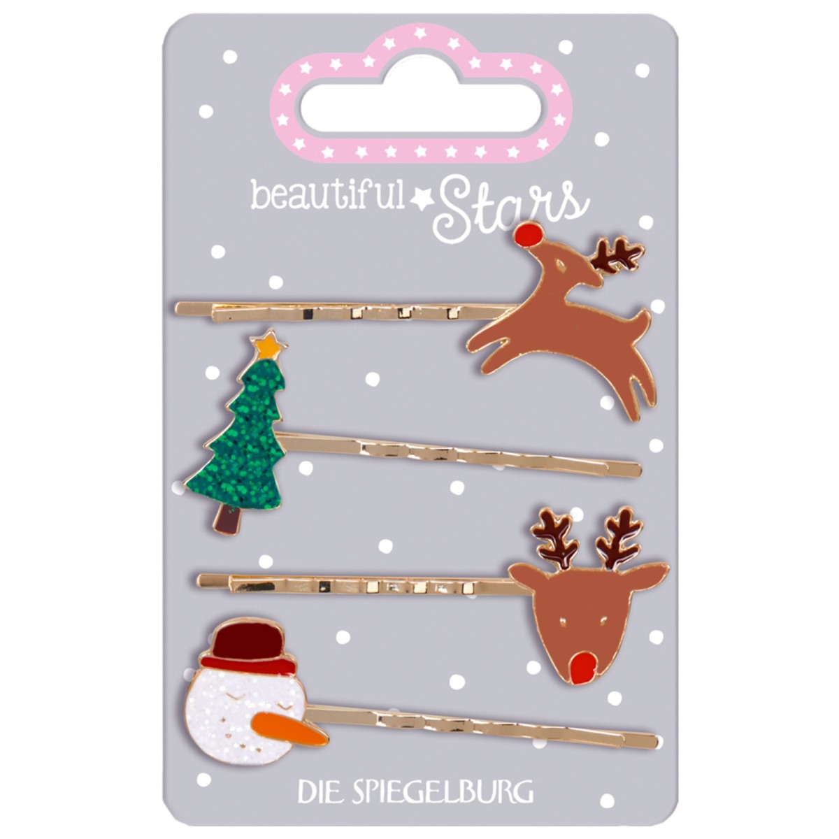 Coppenrath 18307 - Die Spiegelburg - beautiful Stars - Bobby Pins Xmas (Haarklammer)