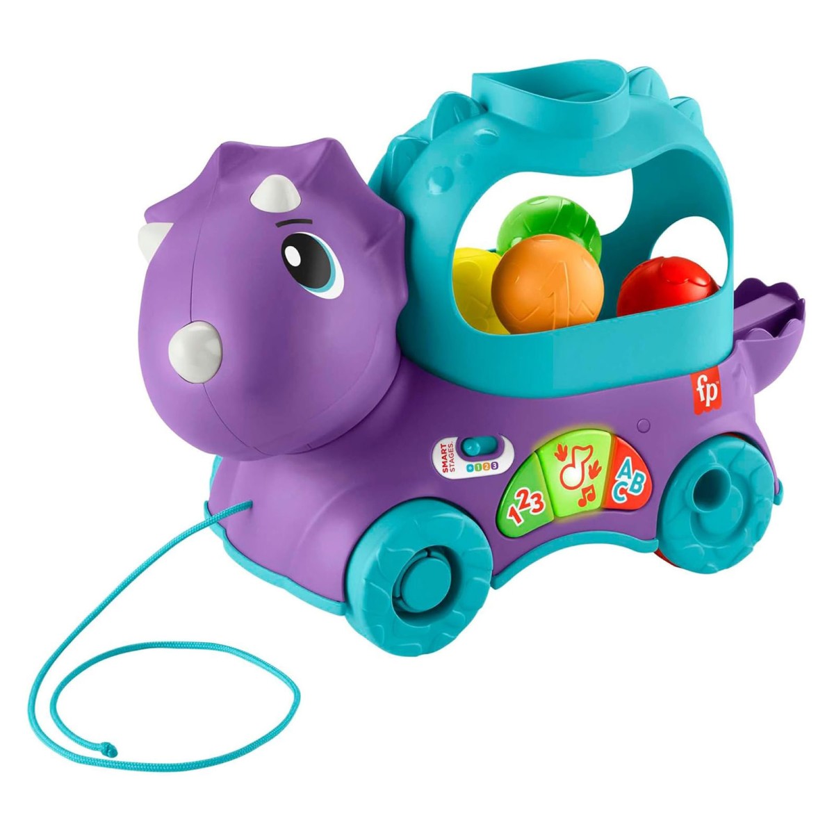 Mattel HNR54 - Fisher-Price - Interaktiver Bällespaß-Dinosaurier