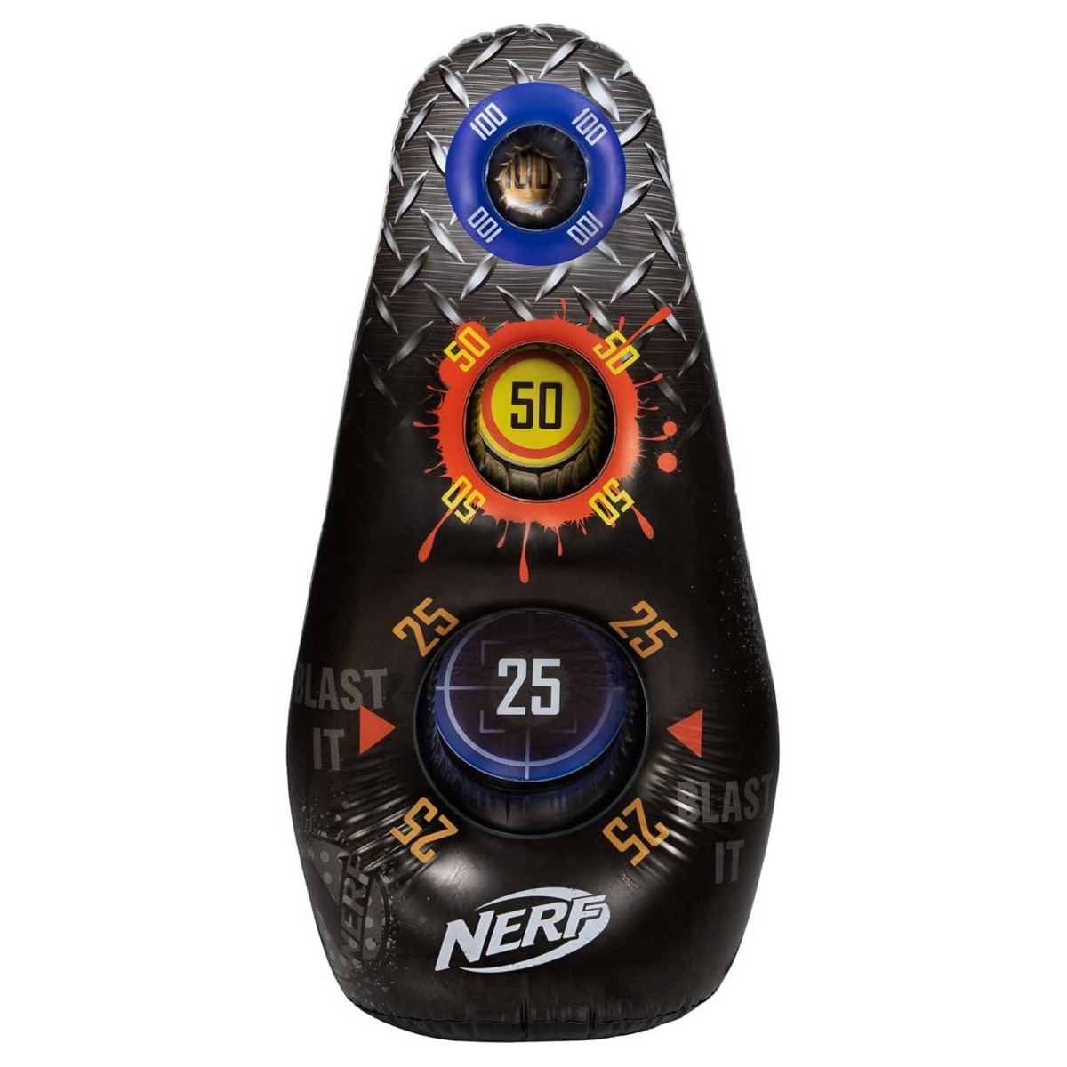 Jazwares NER0256 - Nerf - Aufblasbares Ziel, 1,20 m hohes 3-Zonen-Ziel