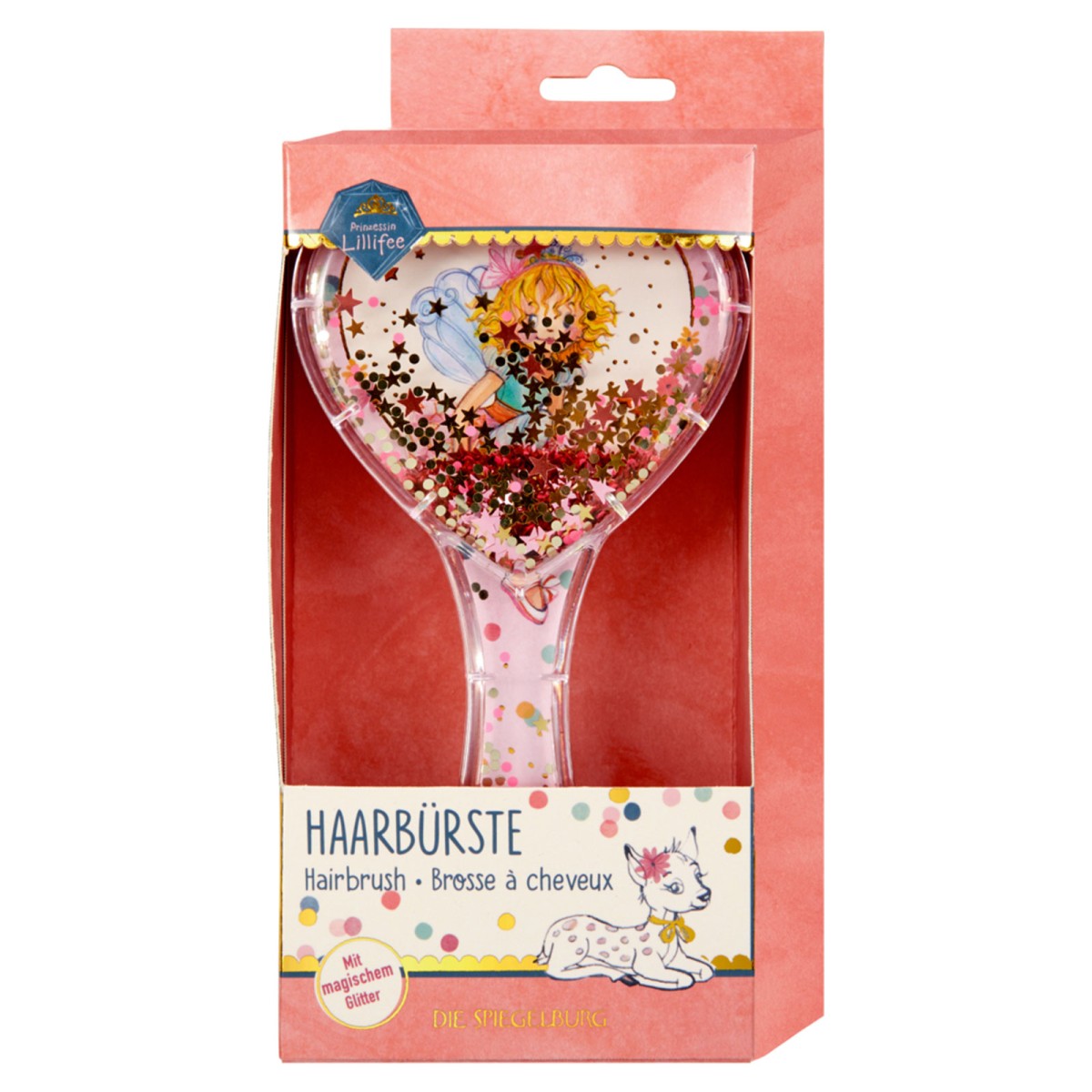 Coppenrath 18964 - Die Spiegelburg - Prinzessin Lillifee - Haarbürste (Glitter & Gold)