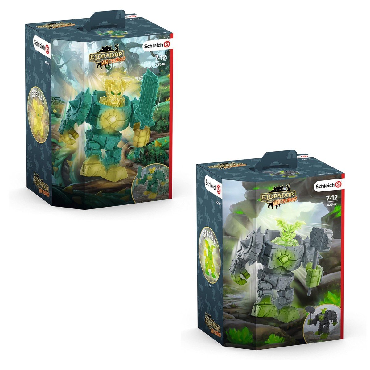 SPAR-SET 412817 - Schleich - Eldrador - Mini Creatures - Spielfigurenset mit 2 Robotern und Mini-Spielfigur