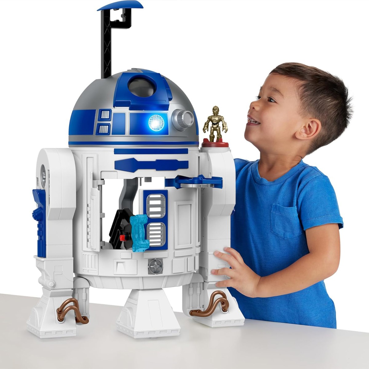 Mattel HXG52 - Fisher-Price - Imaginext - Disney Star Wars - R2-D2, Spielfigur mit Sound & Licht
