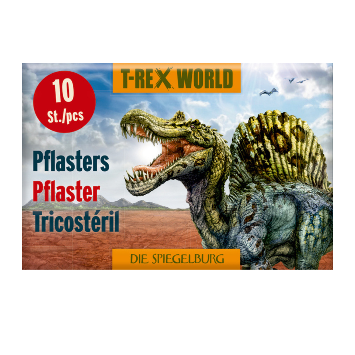 Coppenrath 16830 - Die Spiegelburg - T-Rex World - 10 Pflasterstrips mit Dinosauerier-Motiv