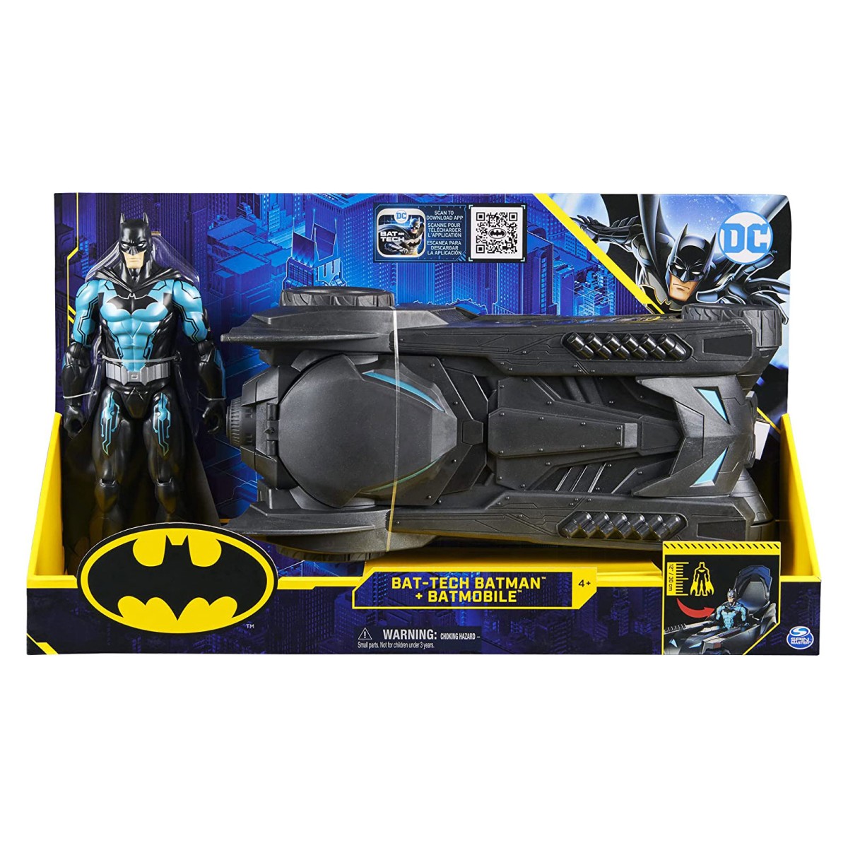 Spin Master 6058417 (20130950) - DC - Batman - Creature Chaos - Batmobil mit Batman-Actionfigur ca. 30cm