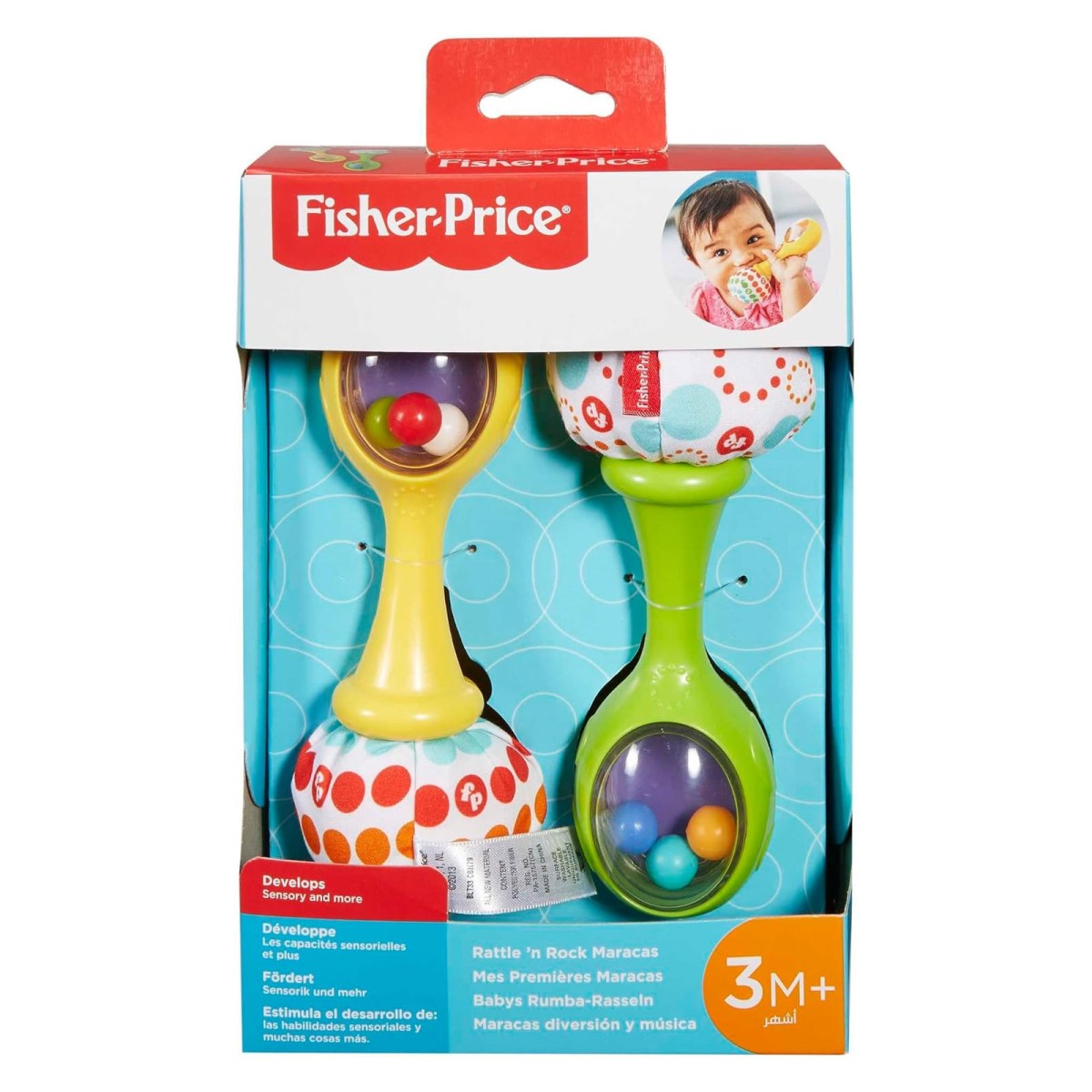 Mattel BLT33 - Fisher Price - Rumba Rasseln, 2er Pack