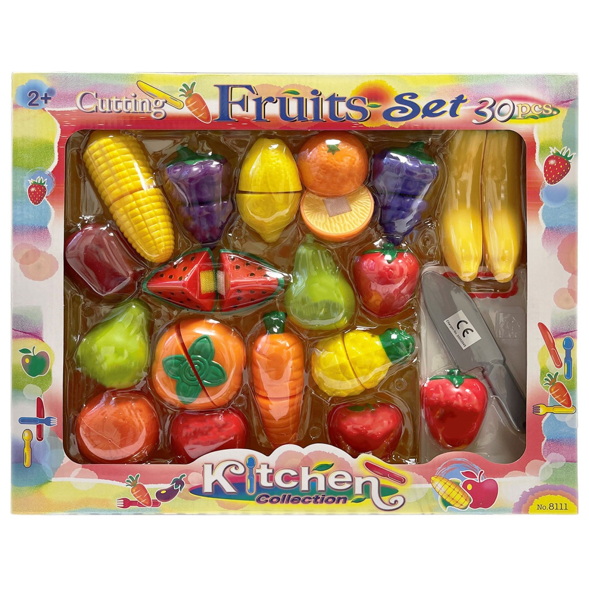 Hausmann 8111 - Küchen-Spielset; Früchte-Set 30-teilig