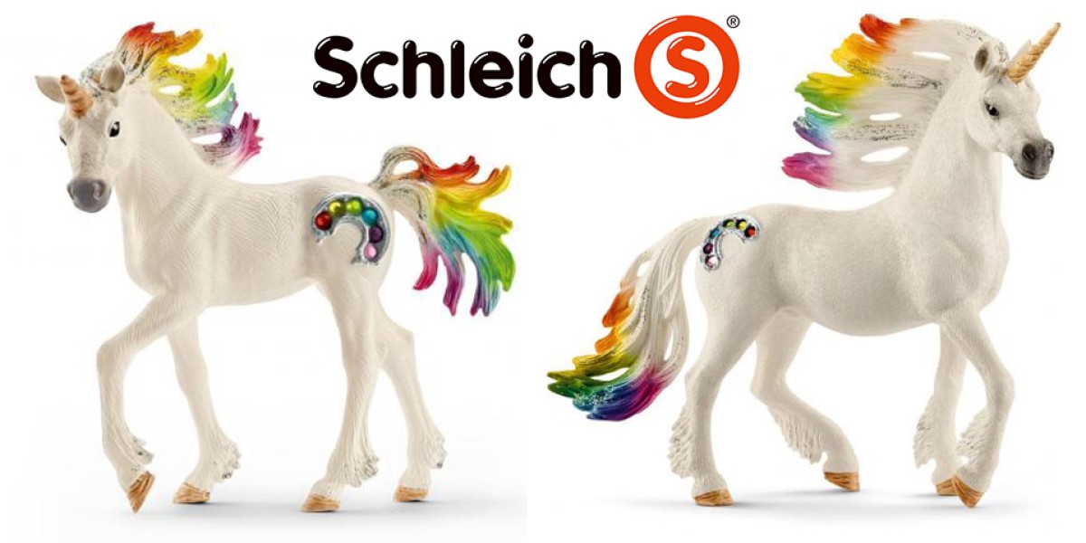 SPAR-SET 165329 - Schleich - bayala Einhorn-Set - Regenbogeneinhorn, Hengst, Regenbogeneinhorn Fohlen