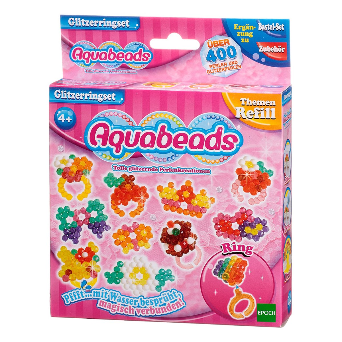 EPOCH 79928 - Aquabeads - Bastelset, Glitzerringe