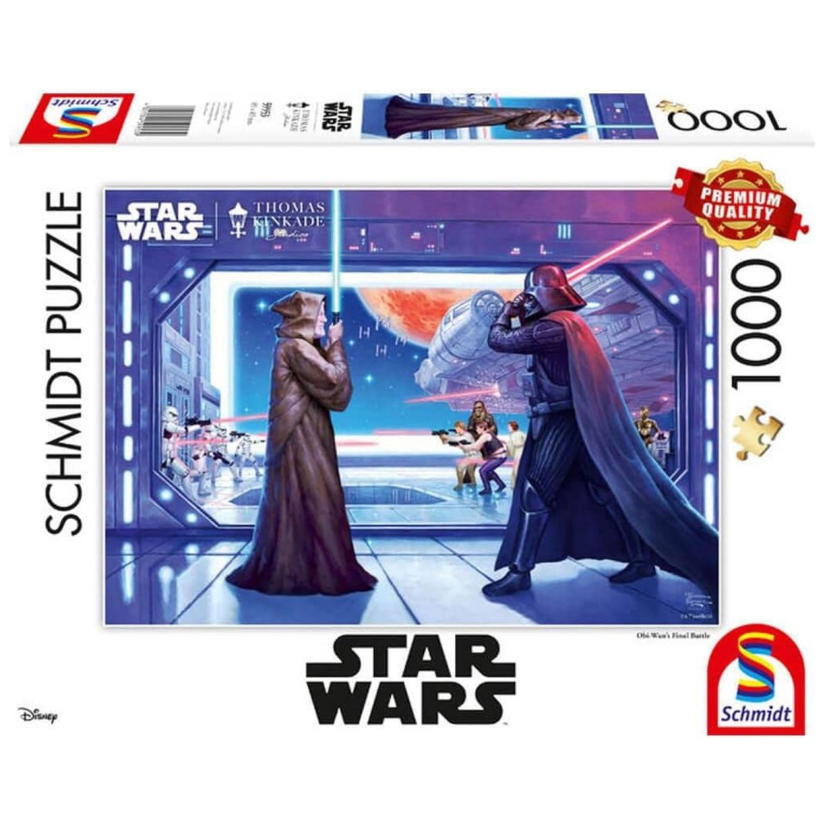 Schmidt 59953 - Disney Star Wars - Thomas Kinkade Puzzle, Obi-Wan’s Final Battle, 1000 Teile