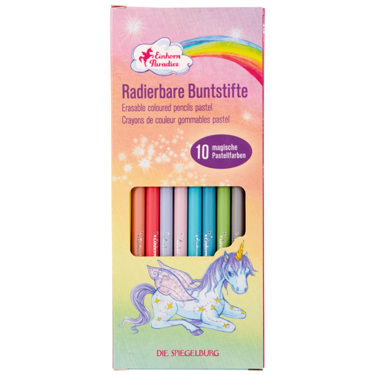Coppenrath 18377 - Die Spiegelburg - Einhorn-Paradies - Radierbare Buntstifte, Pastellfarben