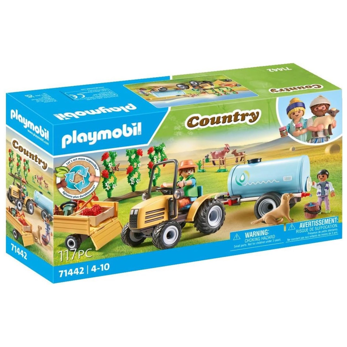 PLAYMOBIL® 71442 - Country - Traktor mit Anhänger und Wassertank