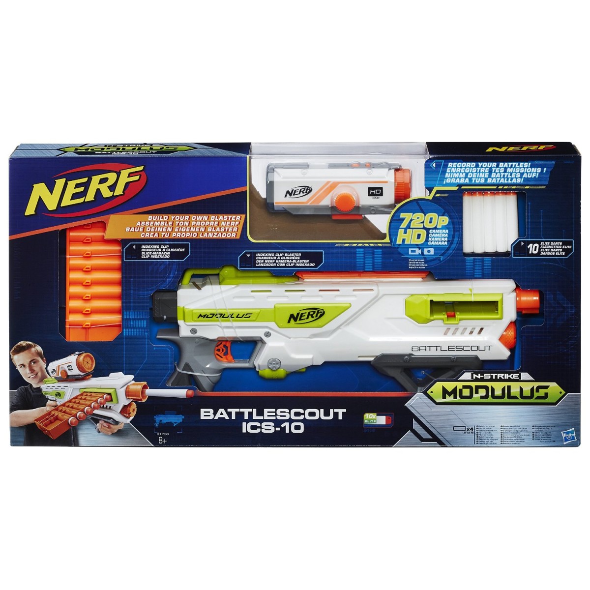 Hasbro B1756 2.Wahl - Nerf - Elite Modulus Battlescout ICS- 10