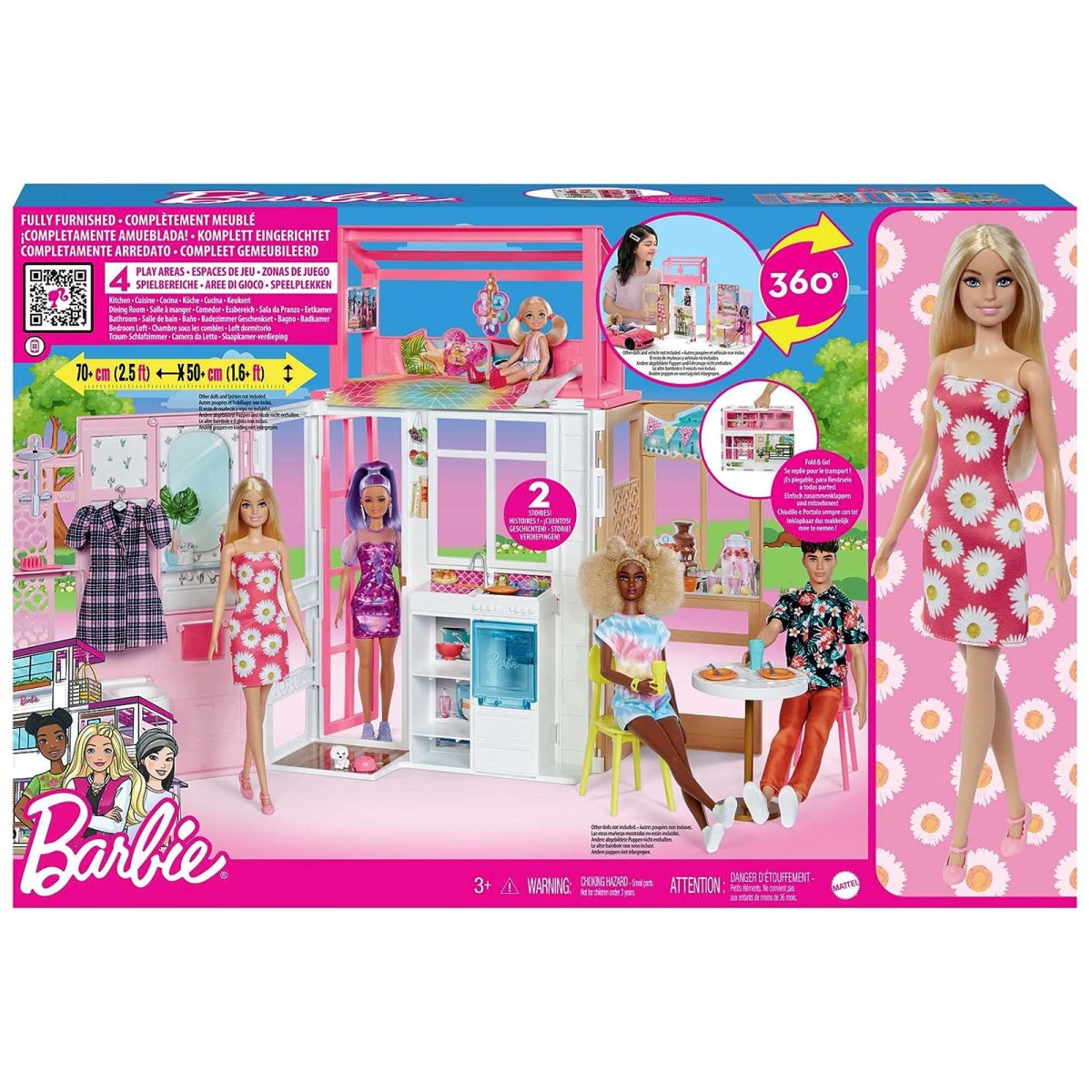 Mattel HHY40 - Barbie - Puppenhaus mit Puppe