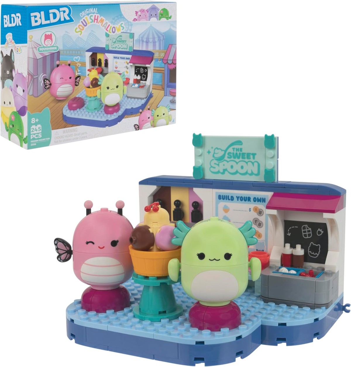Jazwares CNS0096 - Squishmallows - BLRD - Frozen-Yoghurt-Shop, 245 Teile, Bausatz