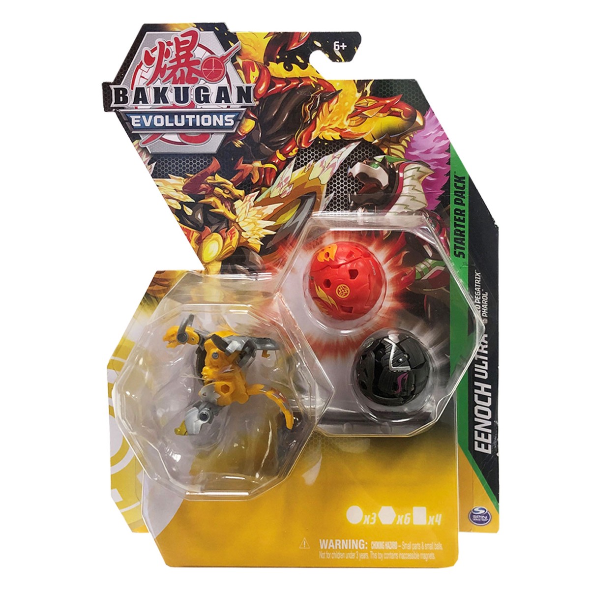 Spin Master 6063071 (20137399) 2.Wahl - Bakugan Evolutions - Starter Pack inkl. Eenoch Ultra, Neo Pegatrix & Pharol