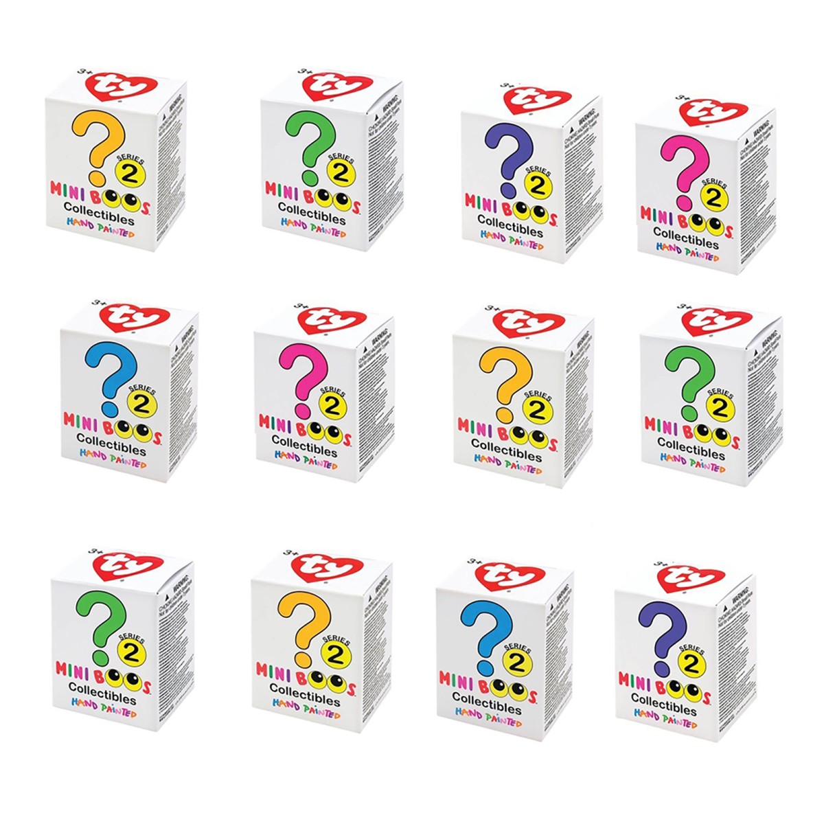 Carletto 25002-12 BUNDLE sort. - Ty - Mini Boos - 12 Collectibles, Serie 2 - Sammelfiguren, zufällige Auswahl