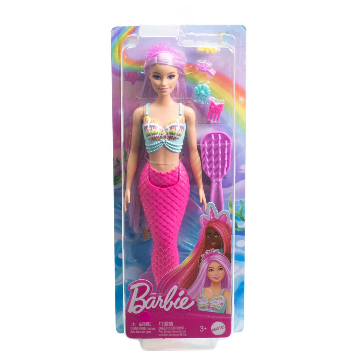 Mattel HRR00 - Barbie - Meerjungfrauen-Puppe mit Zubehör und Accessoires