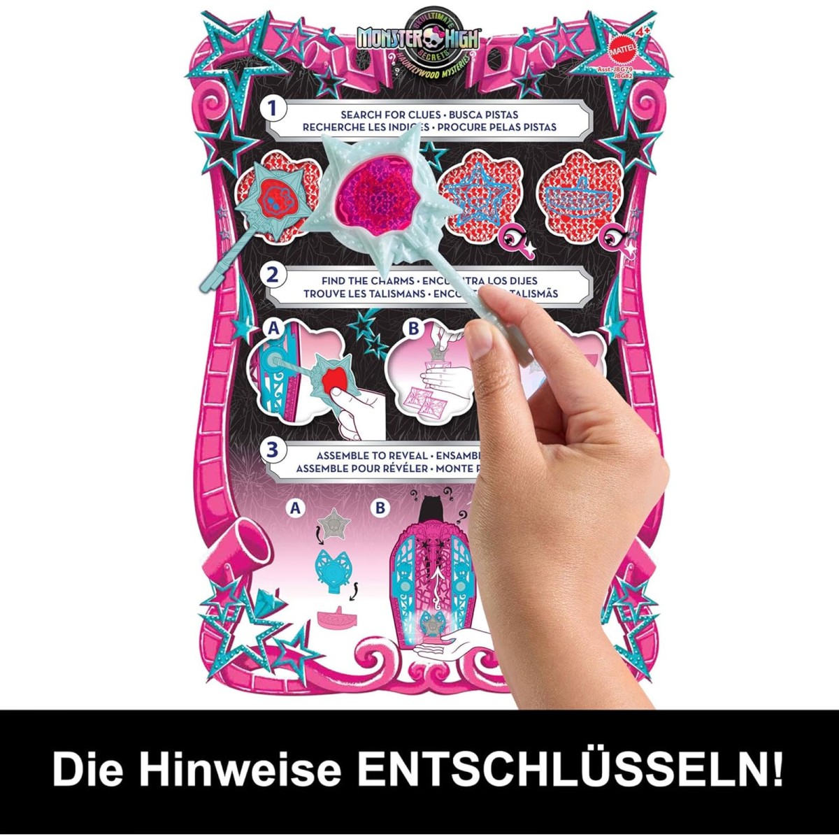 Mattel JBG82 - Monster High - Skulltimate Secrets Hauntlywood Mysteries – Catty-Noir Puppe mit 19+ Überraschungen, "Kleiderschrank"
