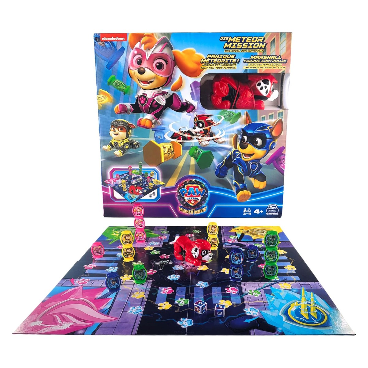 Spin Master 6067974 (20143803) - Paw Patrol - The Mighty Movie - Kinderspiel, Gesellschaftsspiel, Die Meteor Mission