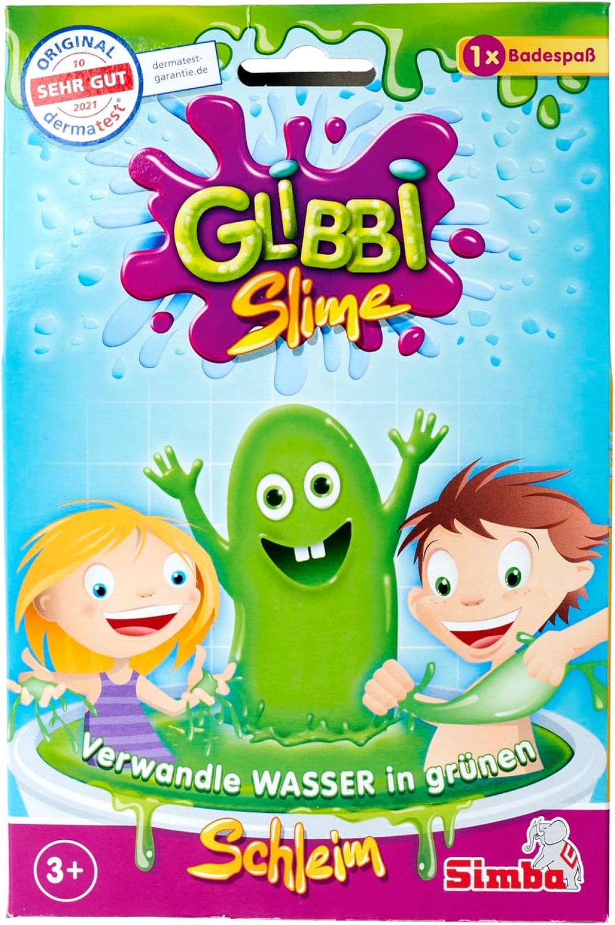 Simba 105954666 - Glibbi Slime - Badespaß Schleim, grün