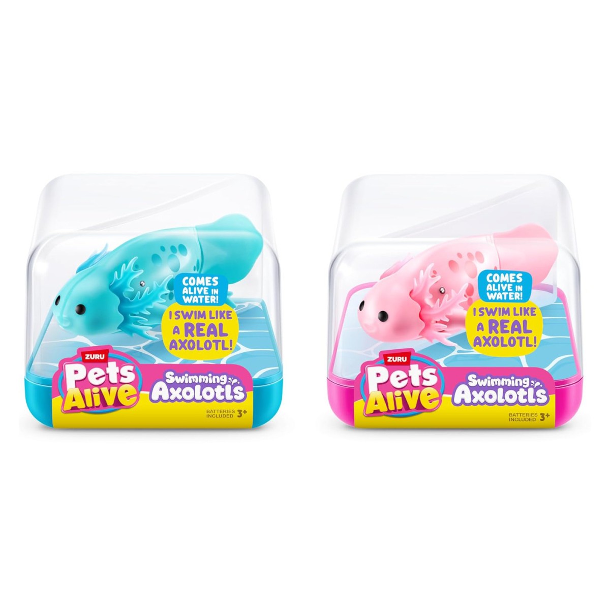 Zuru 9556SK BUNDLE - Pets Alive - 2er-Set, Schwimmende Axolotl, Serie 1