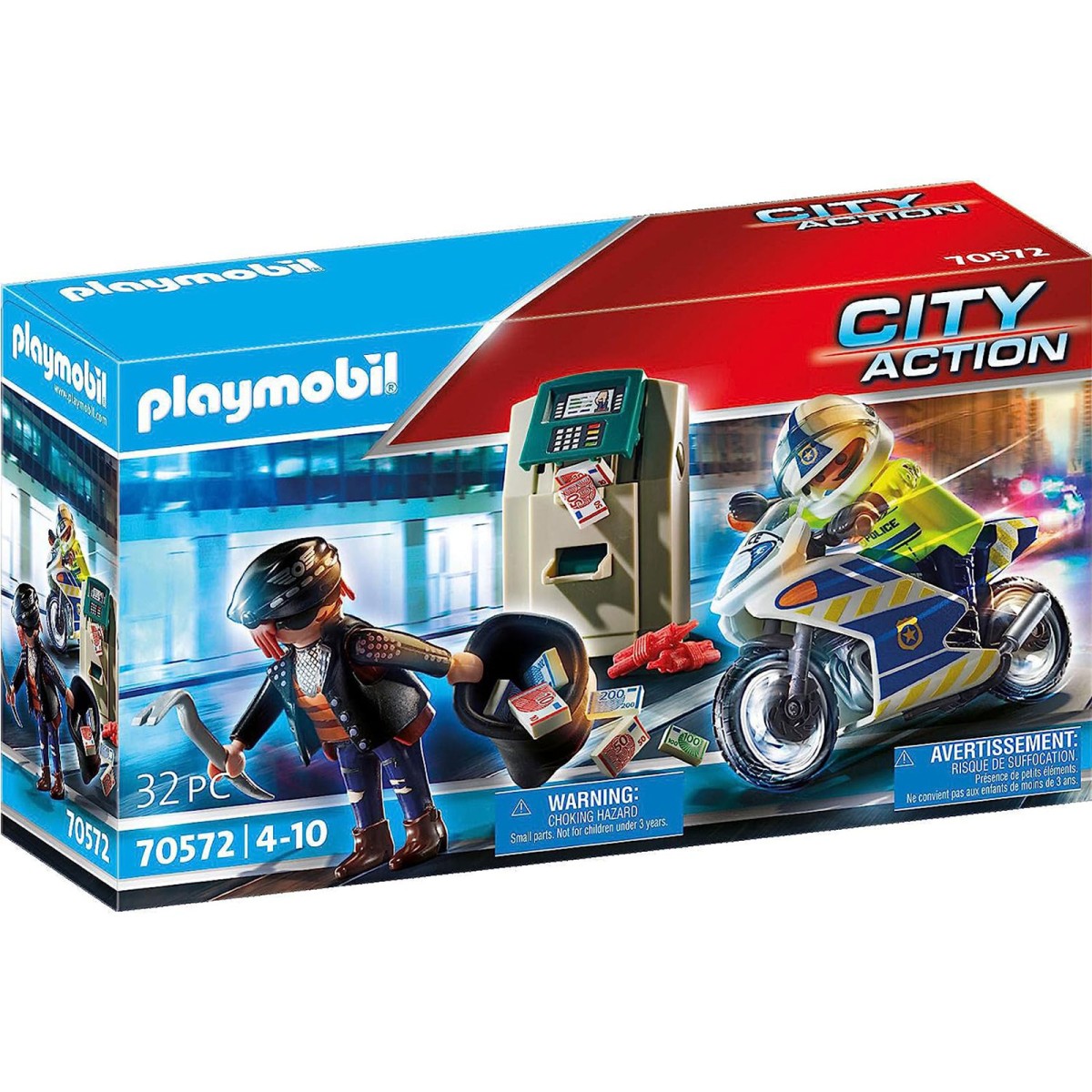 PLAYMOBIL® 70572 - City Action - Polizei-Motorrad: Verfolgung des Geldräubers