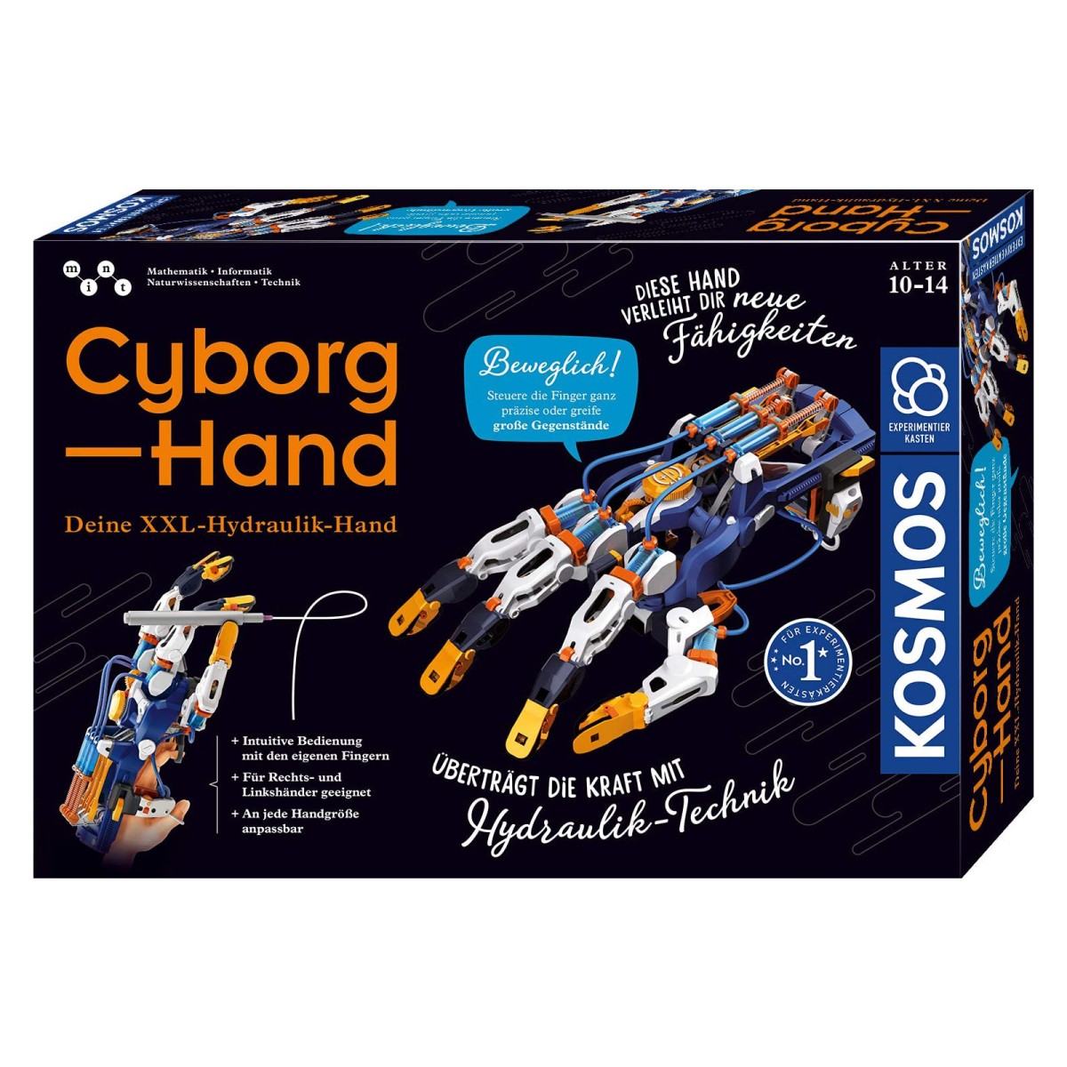 Kosmos 620844 - Cyborg-Hand - hydraulische gesteuerte Roboter-Hand - größenverstellbar, Experimentierkasten