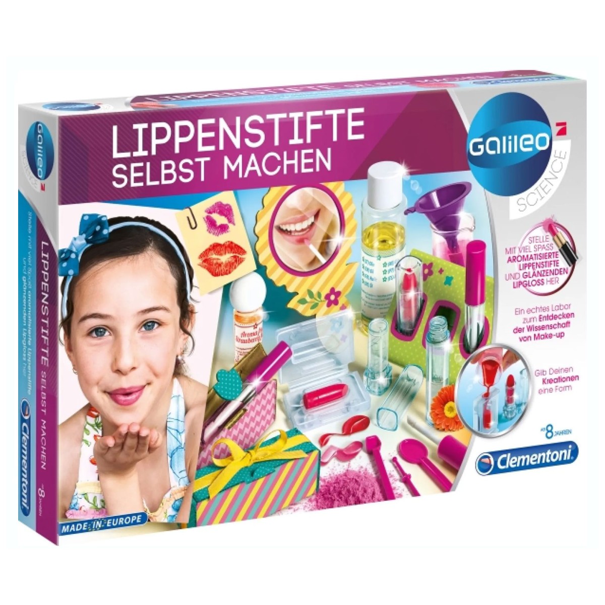 Clementoni 59117 - Galileo - Lippenstifte selber machen – Experimentierkasten