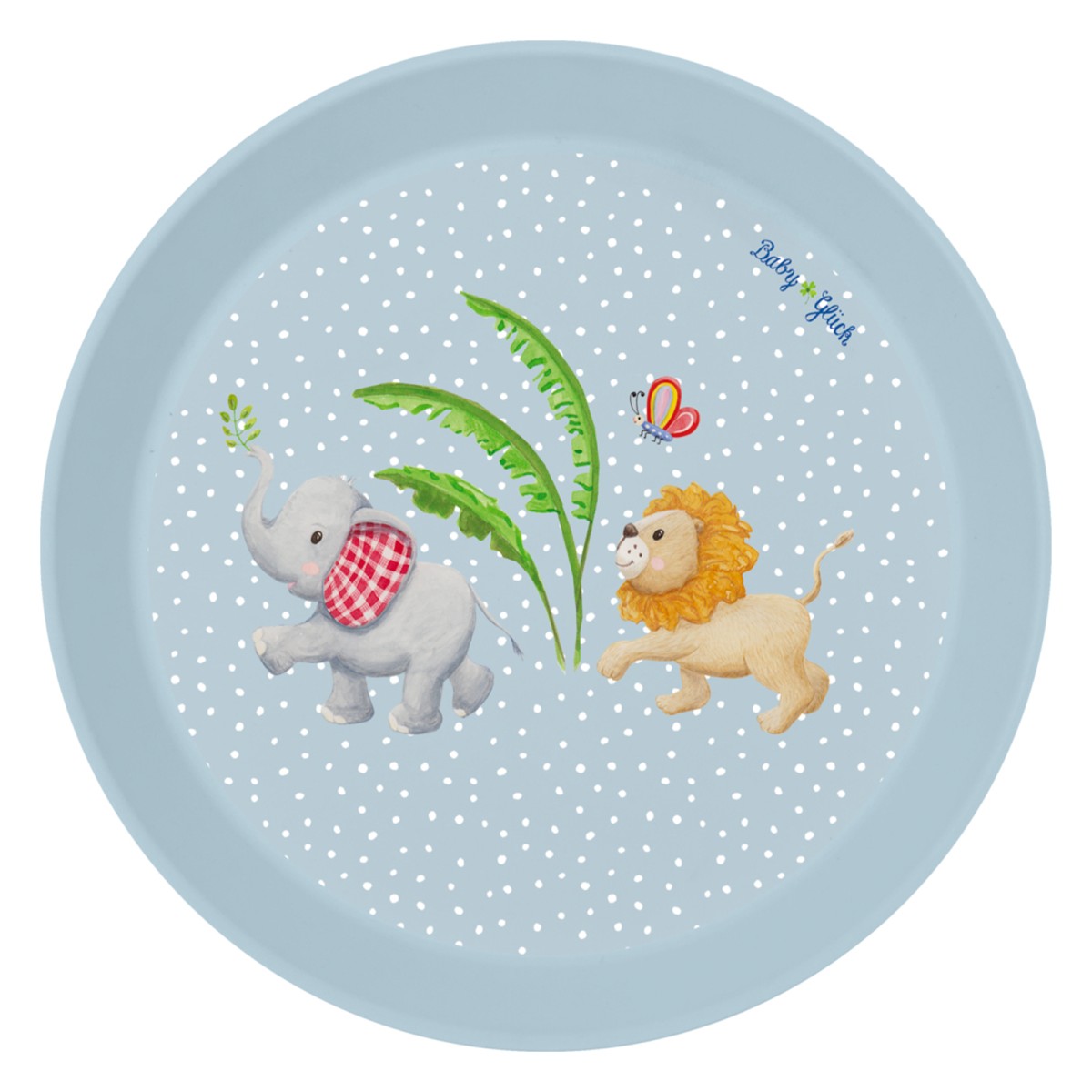 Coppenrath 17782 - Die Spiegelburg - Baby Glück - Teller, Elefant & Löwe