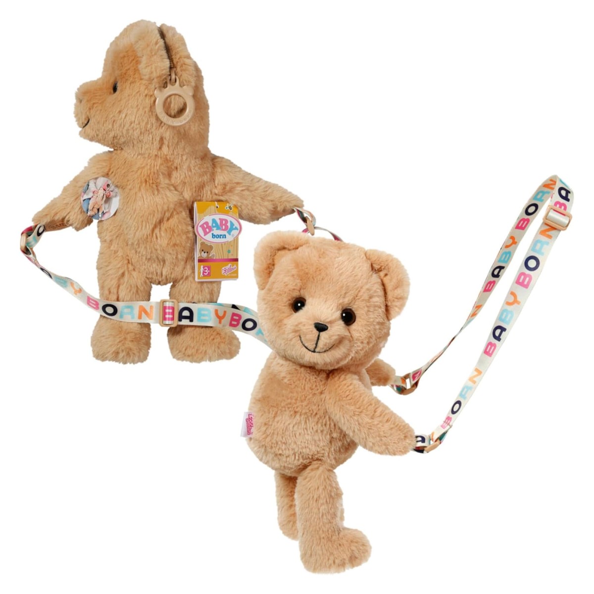 Zapf 836354 - BABY born - Bärentasche – Handtasche mit Schulterriemen & Stauraum