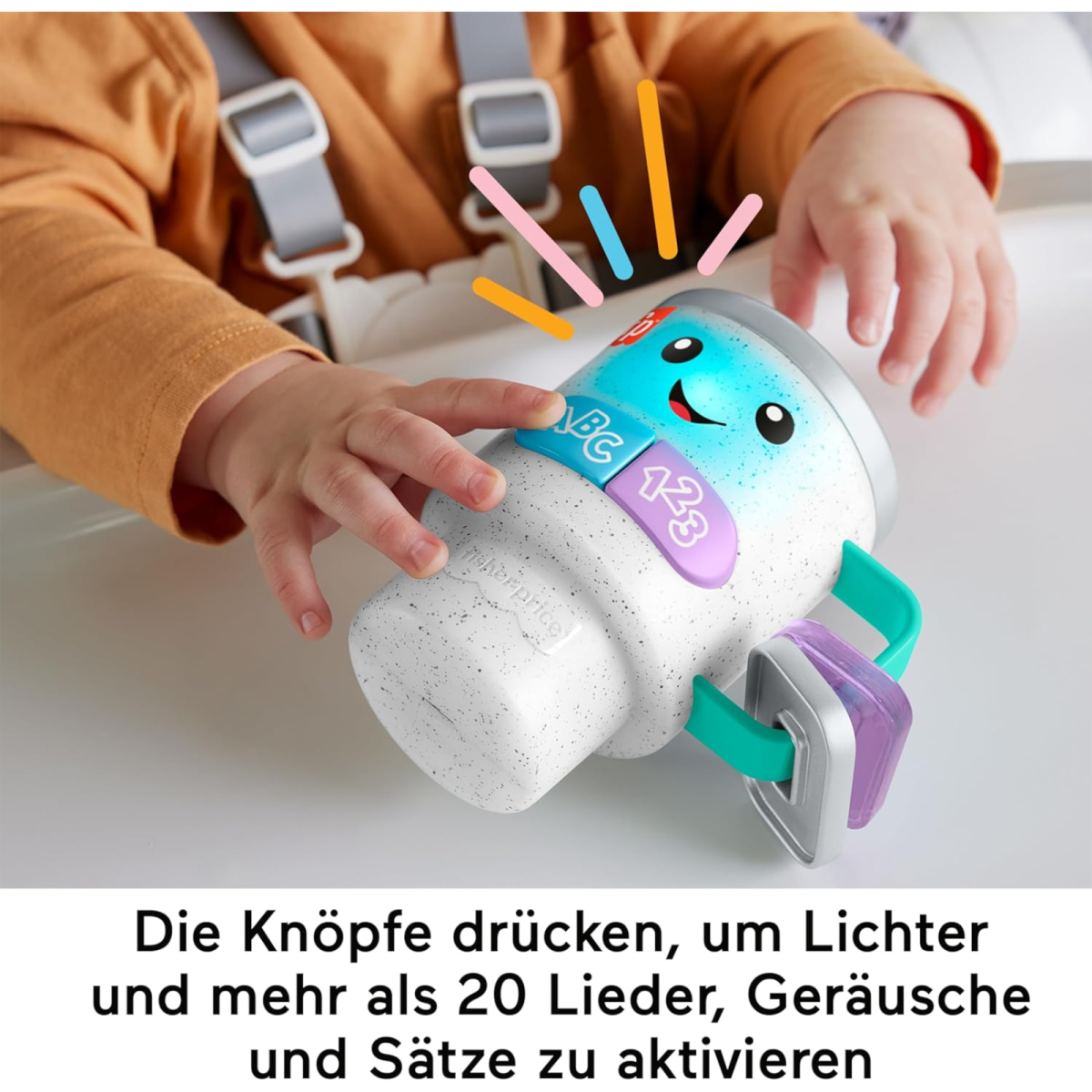 Mattel HXF49 - Fisher Price - Lernspaß Barista-Becher