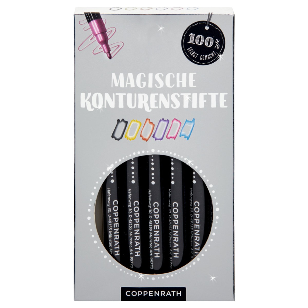 Coppenrath 95770 - Die Spiegelburg - 100% selbst gemacht - Magische Konturenstifte: 6 Farben