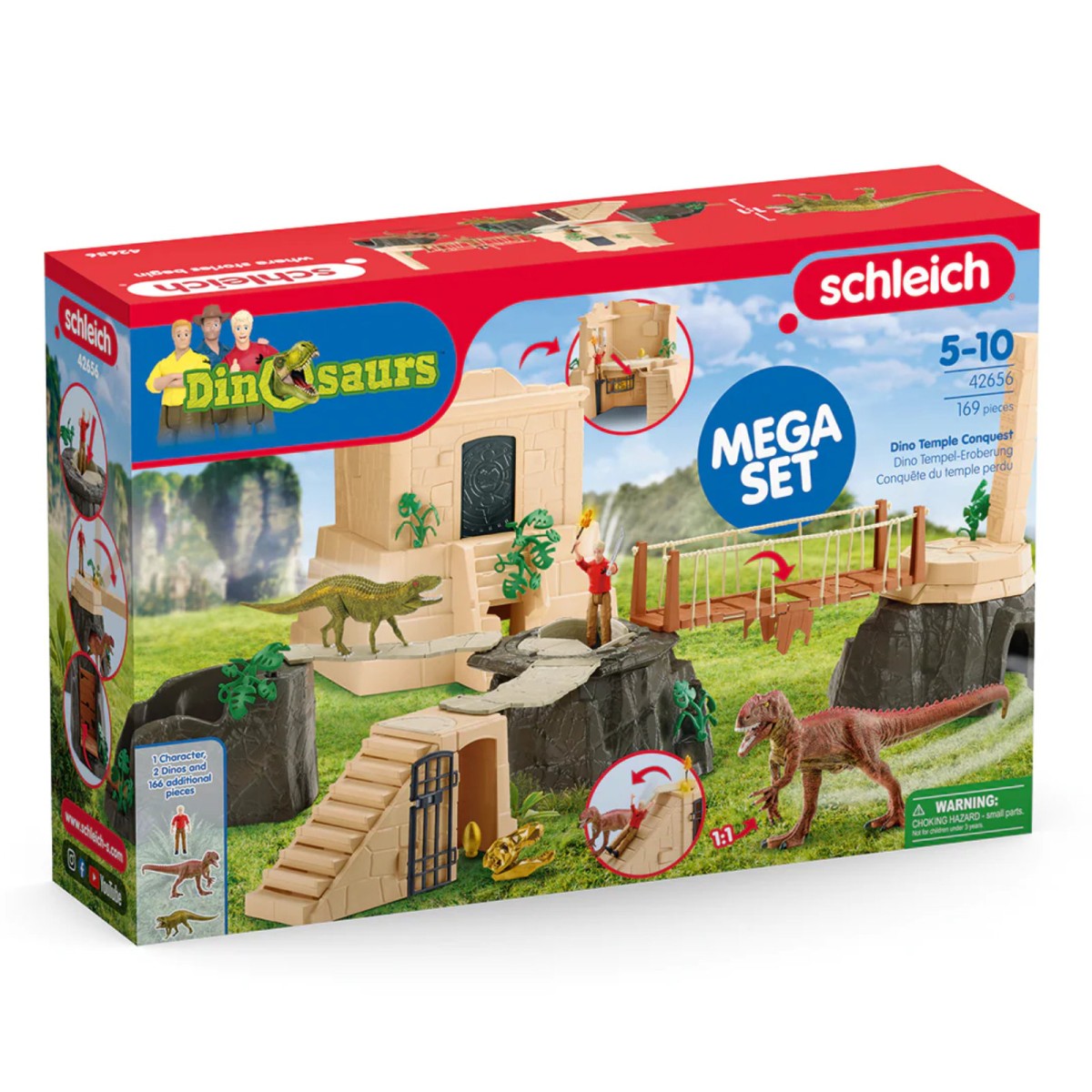Schleich 42656 - Dinosaurs - Dino Tempel-Eroberung Mega-Set