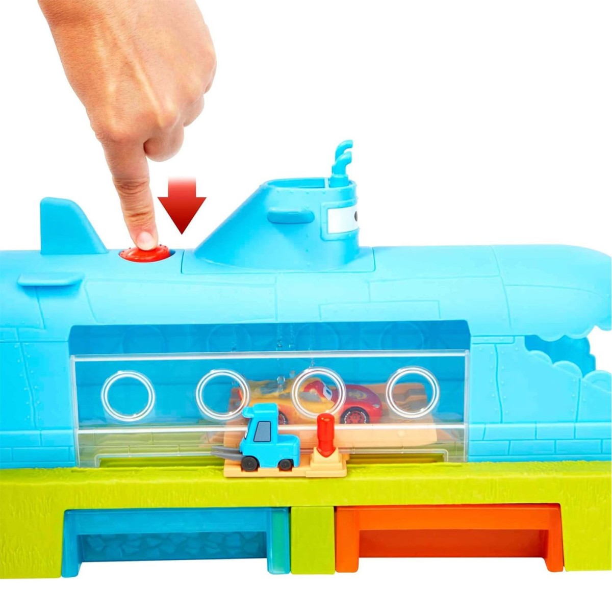 Mattel HGV70 - Disney Pixar Cars - On the Road - Spielset, Unterwasser-Waschanlage