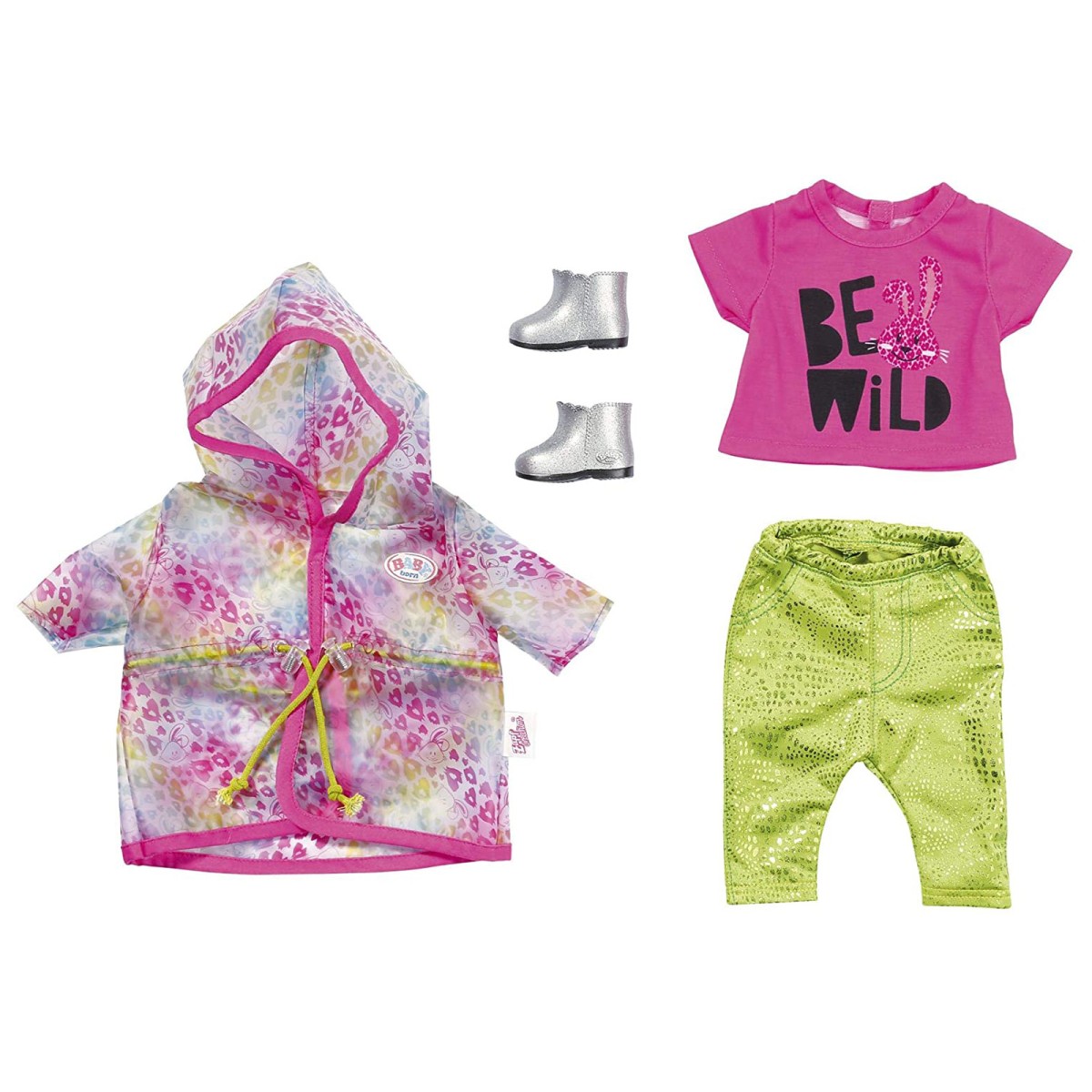 Zapf 828328 - BABY born - Sister - Puppenkleidung, Trendiges Regenbogen Set, 43cm