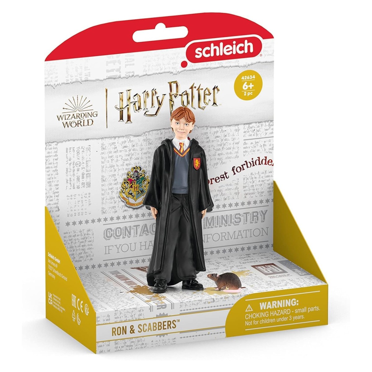 Schleich 42634 - Harry Potter - Ron Weasley & Krätze – Detailreiches Figuren-Set