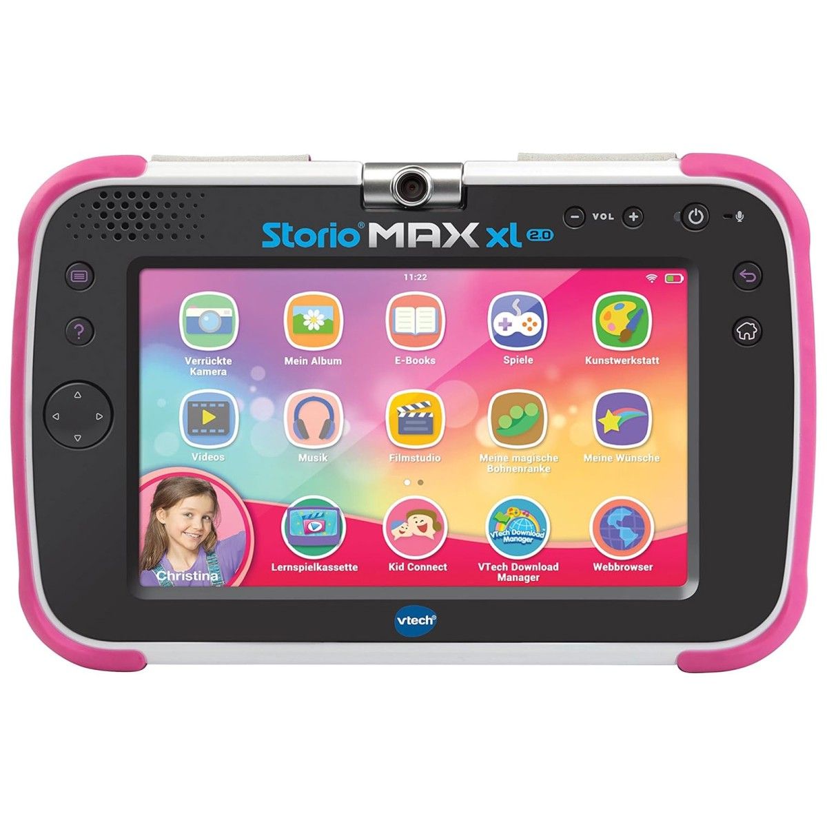 VTech Storio MAX XL 2.0 – Tablette éducative Enfant 4-9 Ans, 20 Applis, Appareil Photo 2MP, écran 7 Pouces, Version Allemande